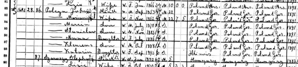 polcyn, john Sr 1900 census crop