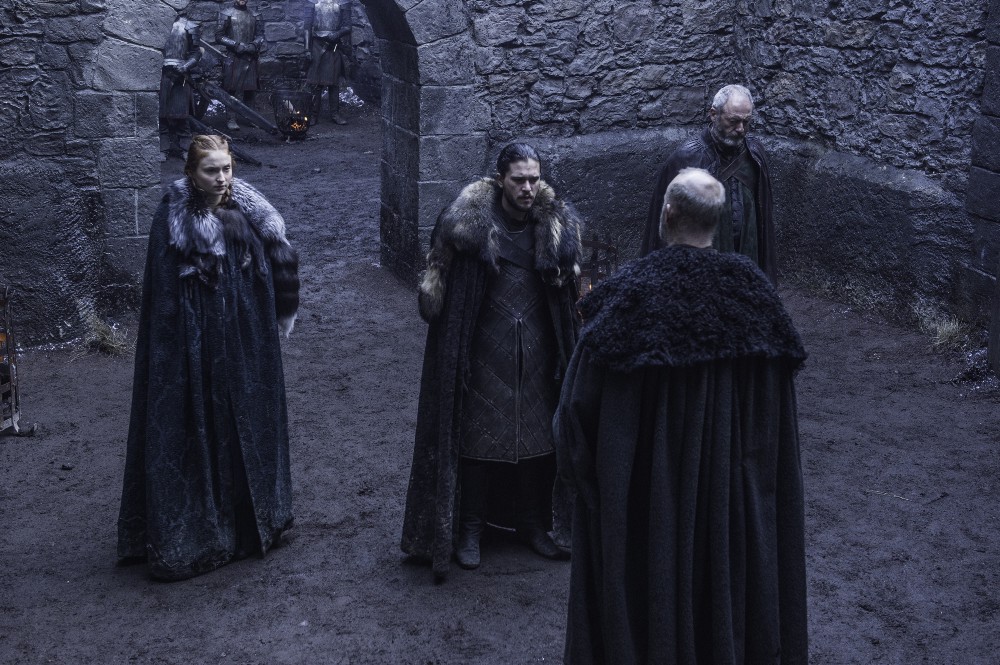 Sansa Stark, Jon Snow, Davos Seaworth, Lord Glover, Game Of Thrones