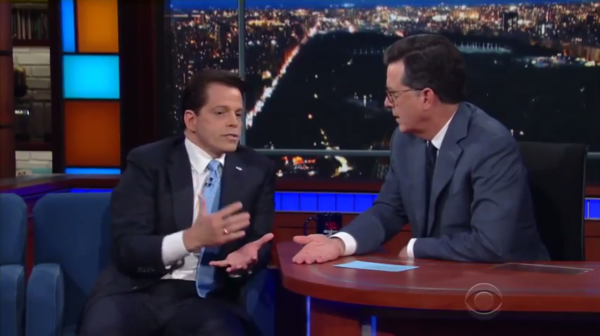 Anthony Scaramucci, Stephen Colbert, Late Late Show