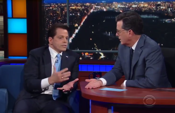 Anthony Scaramucci, Stephen Colbert, Late Late Show